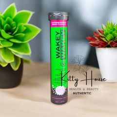 Viên sủi bổ sung năng lượng Wakey Wakey Caffeine Effervescent - Tăng cường sức sống với 100mg Caffeine, Guarana & Vitamin thiết yếu, tuýp 20 viên