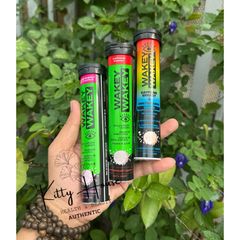 Viên sủi bổ sung năng lượng Wakey Wakey Caffeine Effervescent - Tăng cường sức sống với 100mg Caffeine, Guarana & Vitamin thiết yếu, tuýp 20 viên