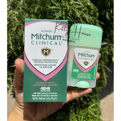 Lăn khử mùi Mitchum Clinical 48 Giờ Powder Fresh cho Nam và Nữ - Kiểm Soát Mồ Hôi Hiệu Quả 45g