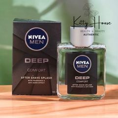 Nivea Men Deep Comforting Post Shave Splash 100ml - Dưỡng Da Sau Cạo Râu, Giảm Kích Ứng, Hương Gỗ Nam Tính