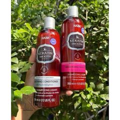 Dầu Gội và Dầu Xả HASK Keratin Protein 355ml - Phục Hồi Tóc Mềm Mượt, Giảm Xoăn Rối, Hương Hoa Trái Cây