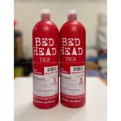 Set Gội Xả Tigi Đỏ Bed Head 750ml - Dầu Gội Phục Hồi Tóc Hư Tổn Cấp Độ 3, Chăm Sóc Tóc Khô Xơ, Best Seller Mỹ
