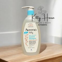 Sữa Tắm Gội 2 Trong 1 Aveeno Baby Wash & Shampoo Chiết Xuất Yến Mạch Tự Nhiên 532ml - An Toàn, Dịu Nhẹ Cho Da Bé