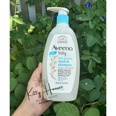 Sữa Tắm Gội 2 Trong 1 Aveeno Baby Wash & Shampoo Chiết Xuất Yến Mạch Tự Nhiên 532ml - An Toàn, Dịu Nhẹ Cho Da Bé