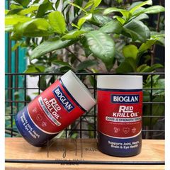 Viên uống dầu nhuyễn thể Bioglan Red Krill Oil 1000mg - Hỗ trợ tim mạch, giảm viêm khớp, 60 viên bổ sung Omega-3 tự nhiên