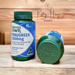 Viên uống lợi sữa Nature's Own Fenugreek 1000mg - Tăng cường sản xuất sữa cho mẹ bỉm sữa, hỗ trợ sức khỏe cho mẹ và bé, lọ 60 viên