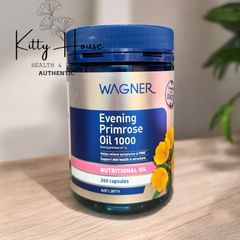 Viên uống tinh dầu hoa anh thảo Wagner Evening Primrose Oil 1000 - Hỗ trợ cân bằng nội tiết tố, đẹp da và giảm đau bụng kinh - Hộp 200 viên