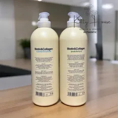 Set dầu gội và dầu xả Biotin & Collagen trắng chai 1000ml