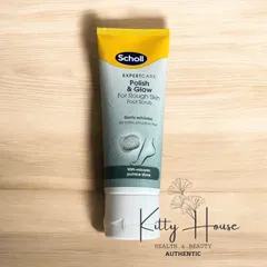 Kem Tẩy Tế Bào Chết Chân Scholl Expertcare Polish & Glow 75g - Giúp Chân Mềm Mại, Loại Bỏ Da Khô, Thô Ráp