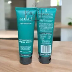 Tẩy Tế Bào Chết Thải Độc Sukin Super Greens 125ml - Sản Phẩm Chăm Sóc Da Mặt Từ Thiên Nhiên, Làm Sáng Da và Mềm Mại