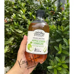 Giấm táo hữu cơ Barnes Naturals Organic Apple Cider Vinegar chai 500ml và 1000ml