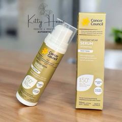 Serum Chống Nắng Dưỡng Ẩm Cancer Council Face Day Wear SPF50+ 50ml - Serum Hydrating Siêu Nhẹ Cho Da Thường, Da Khô, Da Nhạy Cảm