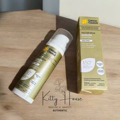 Serum Chống Nắng Dưỡng Ẩm Cancer Council Face Day Wear SPF50+ 50ml - Serum Hydrating Siêu Nhẹ Cho Da Thường, Da Khô, Da Nhạy Cảm