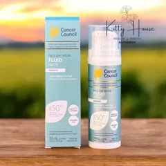Kem Chống Nắng Cancer Council Face Day Wear Fluid Matte SPF50+ 50ml - Dưỡng Ẩm, Bảo Vệ Da, Phù Hợp Với Da Nhạy Cảm