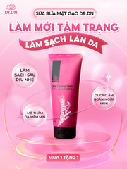 Sữa Rửa Mặt Gạo Dr.DN 180ml - Dưỡng Sạch Da Mềm Mại, Phù Hợp Với Da Nhạy Cảm, Tặng Khăn Tẩy Trang 2in1