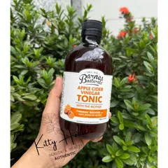 Giấm Táo Hữu Cơ Mật Ong Nghệ Tonic Barnes Naturals 500ml - Thức Uống Lành Mạnh Tăng Cường Miễn Dịch, Chống Oxy Hóa
