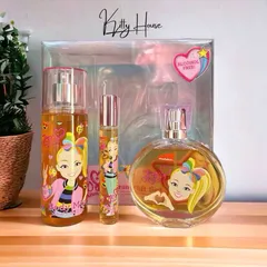 Set Nước Hoa Jojo Siwa Cho Bé Gái - Hương Ngọt Ngào Kẹo, Bộ 3 Chai Xịt 50ml, Lăn 15ml, Xịt Body 100ml