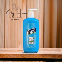 Sữa Tắm Gội Nam Coast Hair & Body Wash Classic Scent 946ml - Hương Thơm Nam Tính, Dưỡng Da Mịn Màng, Chai Vòi Tiện Lợi