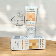 Kem Chống Nắng Hamilton Everyday Face SPF50+ - Dưỡng Ẩm Da Mặt & Cổ, Không Bóng Dầu, 75g, Bảo Vệ Tia UVA/UVB, Dành Cho Da Nhạy Cảm