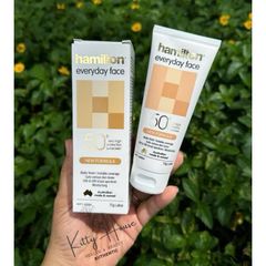Kem Chống Nắng Hamilton Everyday Face SPF50+ - Dưỡng Ẩm Da Mặt & Cổ, Không Bóng Dầu, 75g, Bảo Vệ Tia UVA/UVB, Dành Cho Da Nhạy Cảm