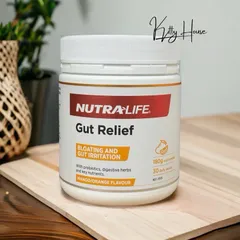 Bột Hỗ Trợ Tiêu Hóa Nutralife Gut Relief Vị Cam Xoài 180g - Giảm Đầy Hơi, Hỗ Trợ Sức Khỏe Đường Tiêu Hóa, Thuần Chay