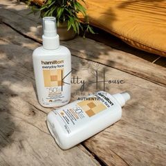 Kem chống nắng Hamilton Everyday Face SPF50+ - Chai xịt 200ml, Dưỡng ẩm, Bảo vệ da khỏi UVA/UVB, Không bết dính, Dành cho da nhạy cảm