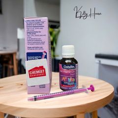 Vitamin D3 Ostelin cho bé 20ml - Dạng lỏng dễ hấp thu, an toàn, không đường, hỗ trợ phát triển xương và miễn dịch cho trẻ từ 6 tháng tuổi.