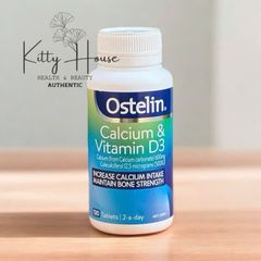 Viên uống bổ sung Canxi Ostelin Calcium & Vitamin D3 130 viên - Hỗ trợ xương chắc khỏe cho mẹ và bé, Vitamin D chống thiếu hụt