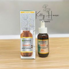 Serum Dưỡng Ban Đêm Garnier Skin Active Vitamin C 30ml - Làm Sáng Da, Chống Lão Hóa, Phù Hợp Mọi Loại Da