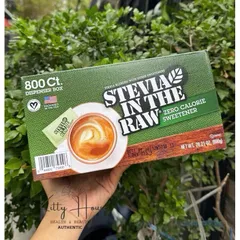 Đường ăn kiêng cỏ ngọt Stevia In The Raw Oganic Hộp 800 gói