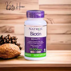 Viên uống hỗ trợ mọc tóc Natrol Biotin Beauty 10000mcg lọ 100 viên