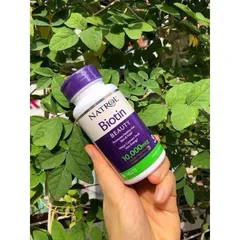 Viên uống hỗ trợ mọc tóc Natrol Biotin Beauty 10000mcg lọ 100 viên