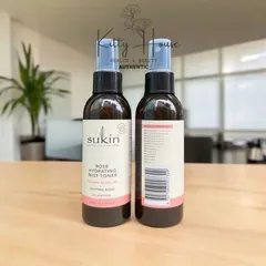 Nước Hoa Hồng Dưỡng Ẩm Sukin Rose Hydrating Mist Toner 125ml - Sản Phẩm Chăm Sóc Da Mặt Thư Giãn và Tăng Cường Độ Ẩm