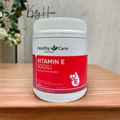 Viên Uống Vitamin E Healthy Care 500IU Hộp 200 Viên - Bổ Sung Dưỡng Chất Làm Đẹp Da, Chống Oxy Hóa Từ Úc