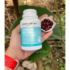 Viên uống bổ não Ginkgo Biloba 2000mg Healthy Care - Tăng cường trí nhớ & giảm stress, lọ 100 viên