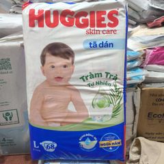 Tã Dán Huggies Size L68 (9-14kg) - Tã Giấy Chống Tràn, Thấm Hút Tốt, An Toàn Cho Bé - Chất Liệu Mềm Mại, Giữ Khô Thoáng Dài Lâu