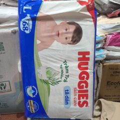 Tã Dán Huggies Size L68 (9-14kg) - Tã Giấy Chống Tràn, Thấm Hút Tốt, An Toàn Cho Bé - Chất Liệu Mềm Mại, Giữ Khô Thoáng Dài Lâu