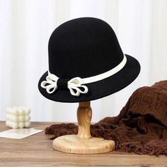 Nón dạ ép tiểu thư dáng chuông nơ nhỏ