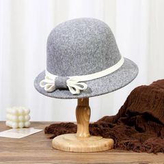 Nón dạ ép tiểu thư dáng chuông nơ nhỏ