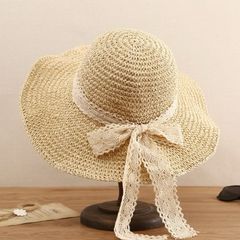 Mũ cói đi biển, nón cói handmade che nắng phong cách vintage  gập thoải mái không lo mất phom