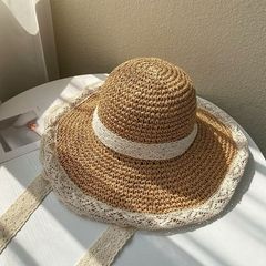 Mũ cói đi biển, nón cói handmade che nắng phong cách vintage  gập thoải mái không lo mất phom