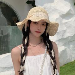 Mũ cói đi biển, nón cói handmade che nắng phong cách vintage  gập thoải mái không lo mất phom