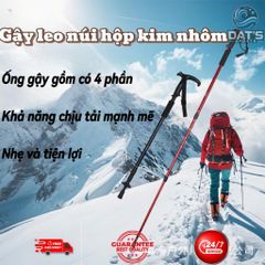 Gậy Trekking Nhôm Gấp Gọn - Gậy Leo Núi Chống Sốc Đầy Tiện Lợi Cho Chuyến Đi Bộ Đường Dài Và Hoạt Động Ngoài Trời