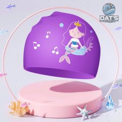 Nón Bơi Silicone Họa Tiết Hoạt Hình Dài Cho Trẻ Em - Nón Chống Thấm Nước Khủng Long, Cá Sấu Dễ Thương, Mũ Bơi Bảo Vệ Tóc