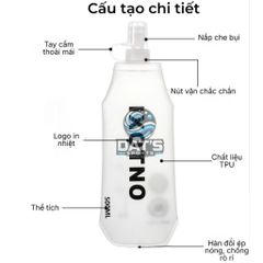 Bình Nước Mềm 500ML Chạy Bộ Đạp Xe - Gọn Nhẹ Chất Liệu TPU Thân Thiện Môi Trường, Tiện Dụng Cho Người Chạy Thể Thao