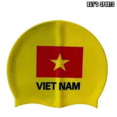 Mũ Bơi In 2 Mặt Lá Cờ Việt Nam - Silicone Chống Thấm, Freesize Cho Người Lớn & Trẻ Em, Độ Đàn Hồi Tốt, Đặc Biệt Cho Bơi Lội