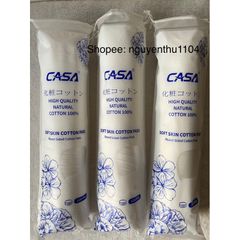 Bông Tẩy Trang Cao cấp CASA Nhật Bản Cotton Pads 120 miếng tròn, Luxury beauty cotton pad