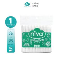 Combo 3 Túi Tăm Bông Niva 100 Que Thân Nhựa AZ2 - Vệ Sinh Tai, Trang Điểm, An Toàn và Tiện Lợi