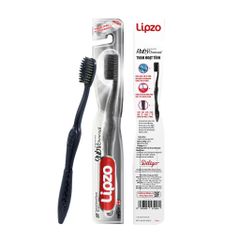 Combo 3 Bàn Chải Đánh Răng Lipzo Ruby Charcoal Cho Răng Nhạy Cảm - Công Nghệ Than Hoạt Tính Kháng Khuẩn Siêu Mềm