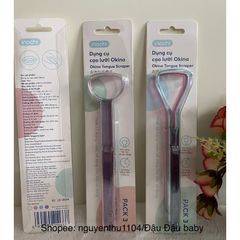 Combo 3 dụng cụ cạo lưỡi/vệ sinh lưỡi Okina Inochi nhựa nguyên sinh ,cạo lưỡi inochi chính hãng